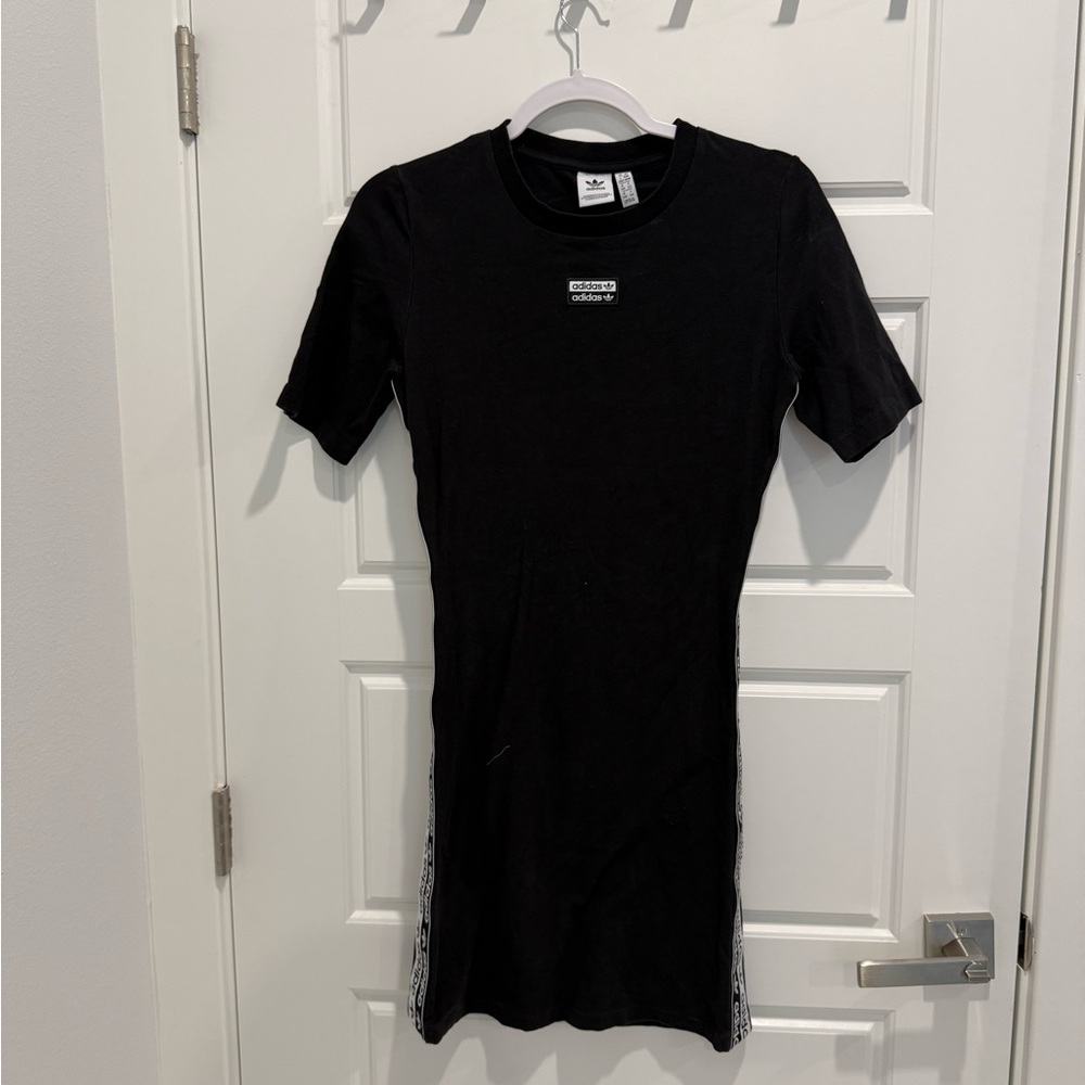 Adidas Black Mini Dress with Short Sleeves